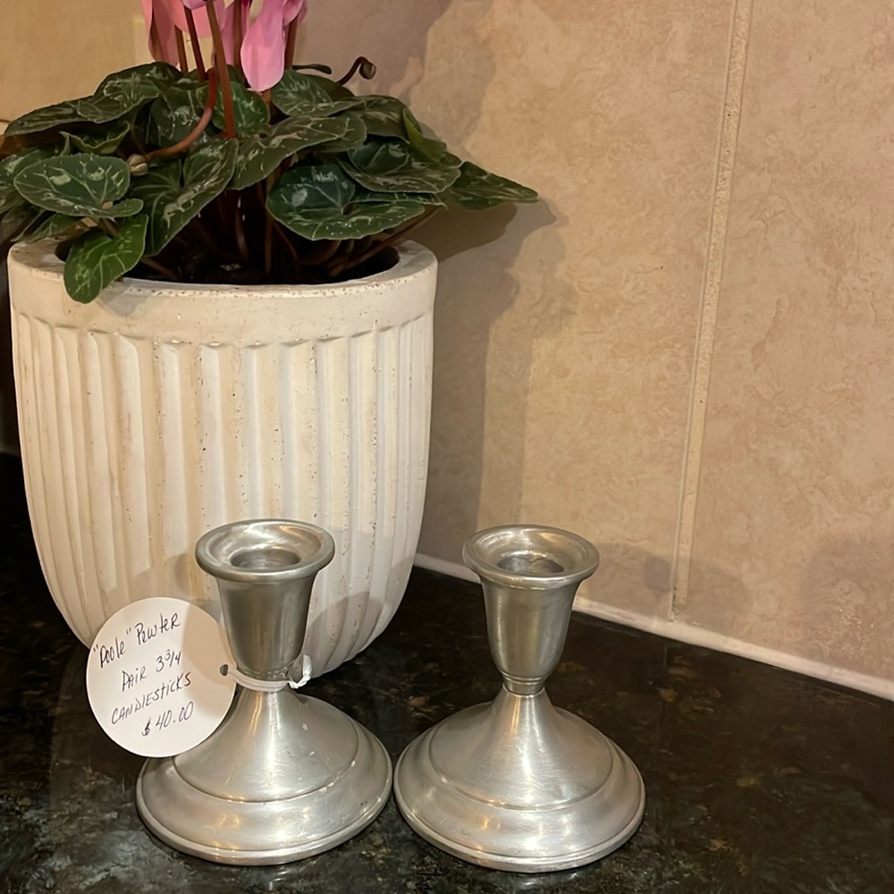 Poole Pewter Candlesticks